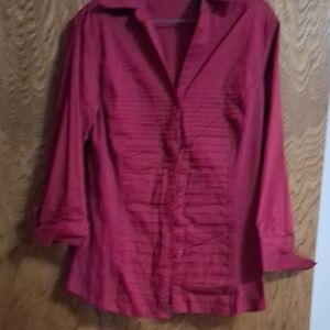 Zac & Rachel Deep Red Button-Down Shirt